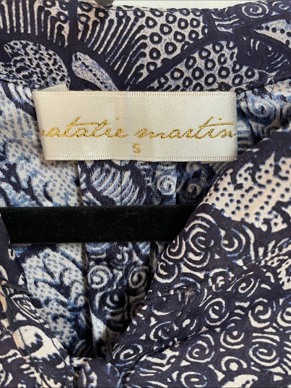 Natalie Martin Silk Fiore Maxi in Peacock Blue Ink - Picture 5 of 9